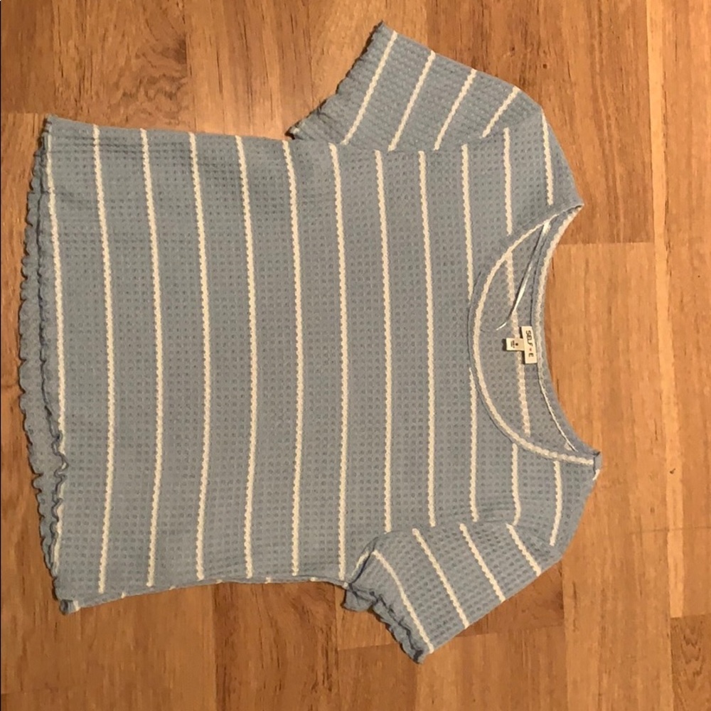 Blue striped top